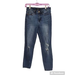 Judy Blue‎ Jeans Womens 29 Relaxed Fit Distressed 8271 Dark Wash 25" Inseam